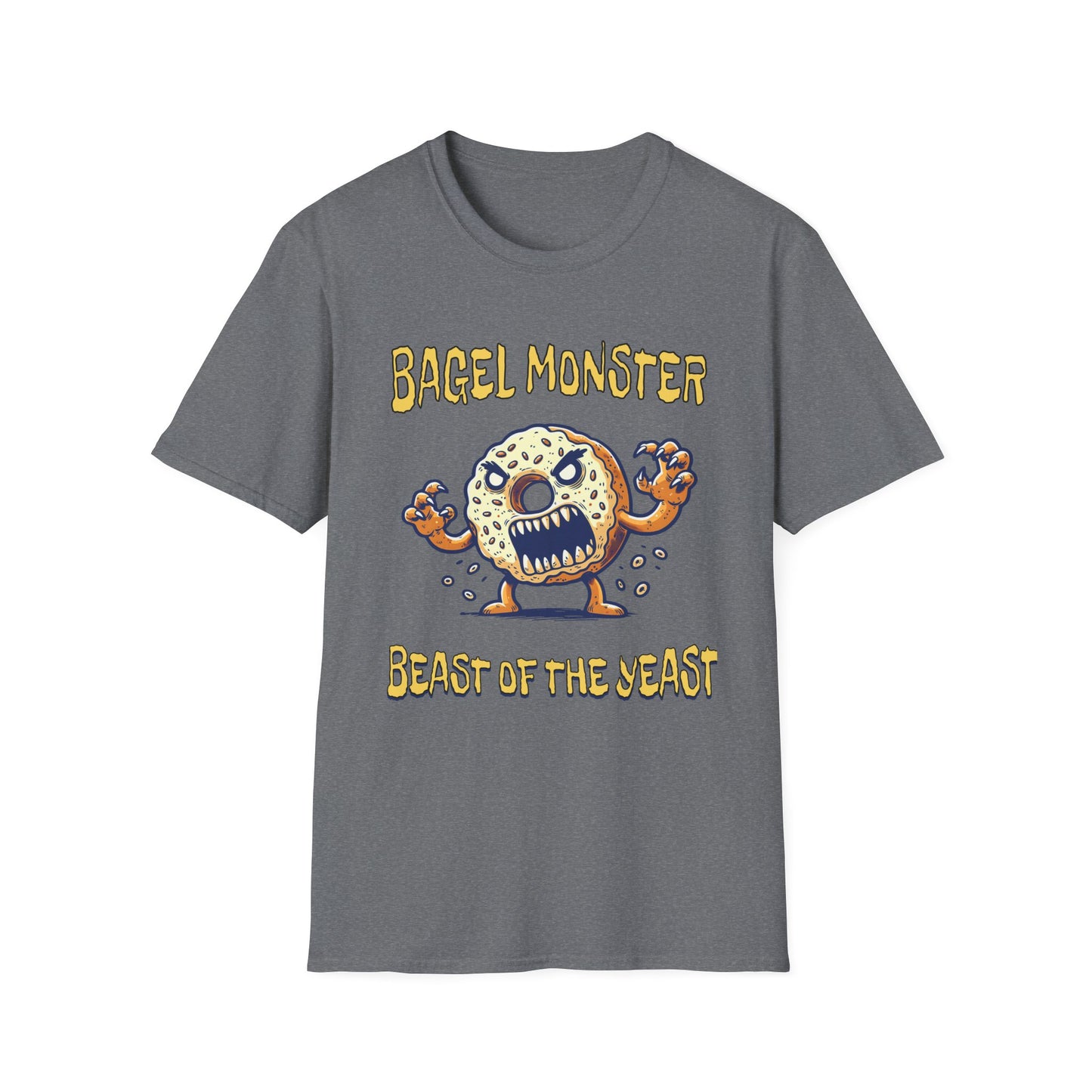 Bagel Monster Shirt Funny Food Tee Beast of the Yeast Bakery Humor Graphic T-Shirt