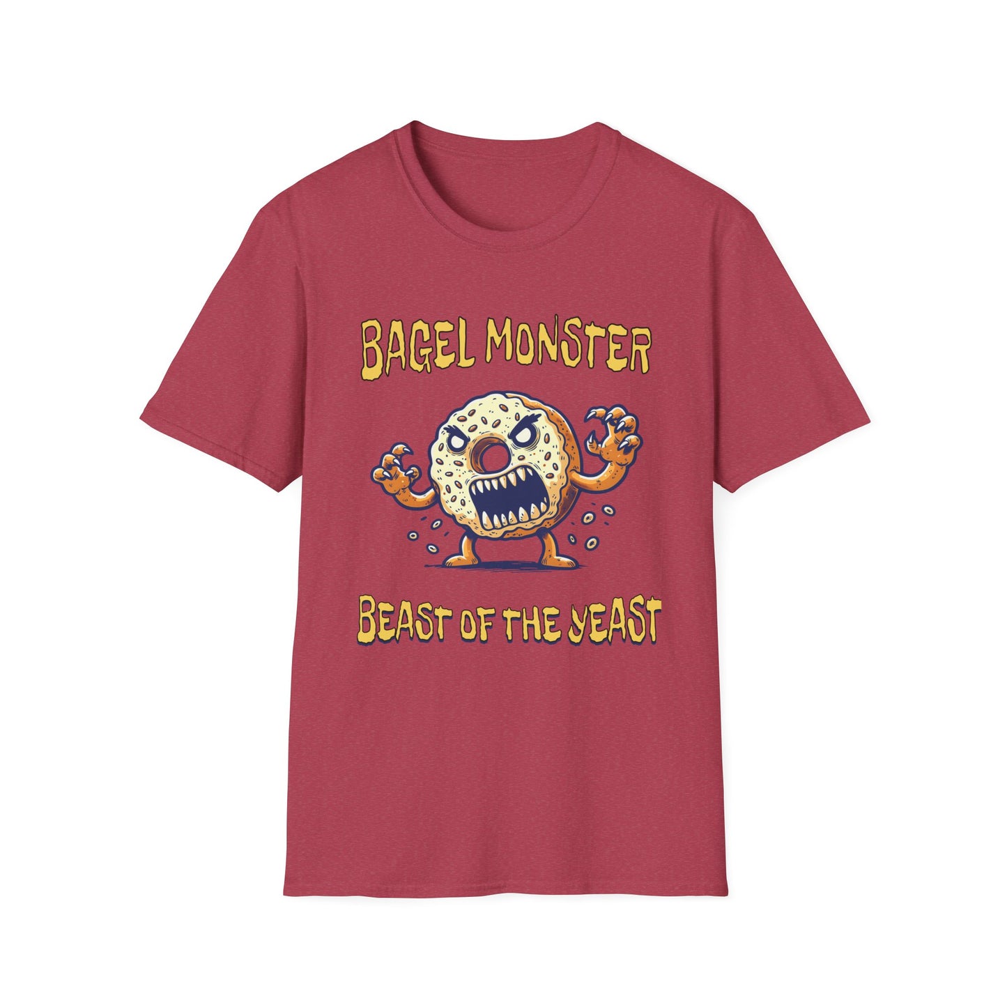 Bagel Monster Shirt Funny Food Tee Beast of the Yeast Bakery Humor Graphic T-Shirt