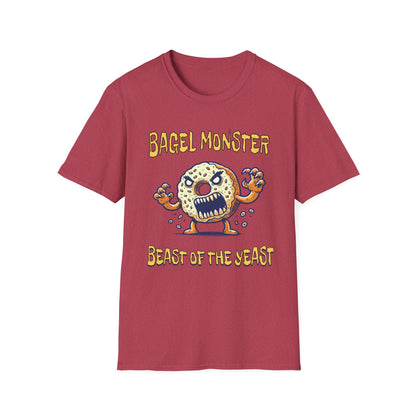 Bagel Monster Shirt Funny Food Tee Beast of the Yeast Bakery Humor Graphic T-Shirt