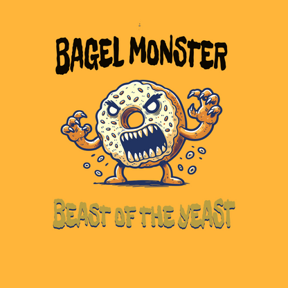 Bagel Monster Shirt Funny Food Tee Beast of the Yeast Bakery Humor Graphic T-Shirt