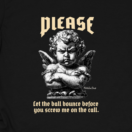 Funny Pickleball Shirt | Wait Til The Ball Bounces | PickleTee Cherub Tee
