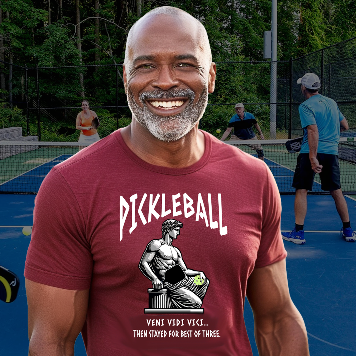 Veni Vidi Vici Pickleball Shirt – Then Stayed for Best of Three