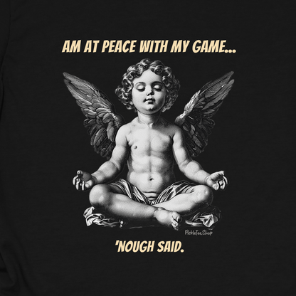 Funny Pickleball Shirt | At Peace With My Game | PickleTee Zen Cherub Tee