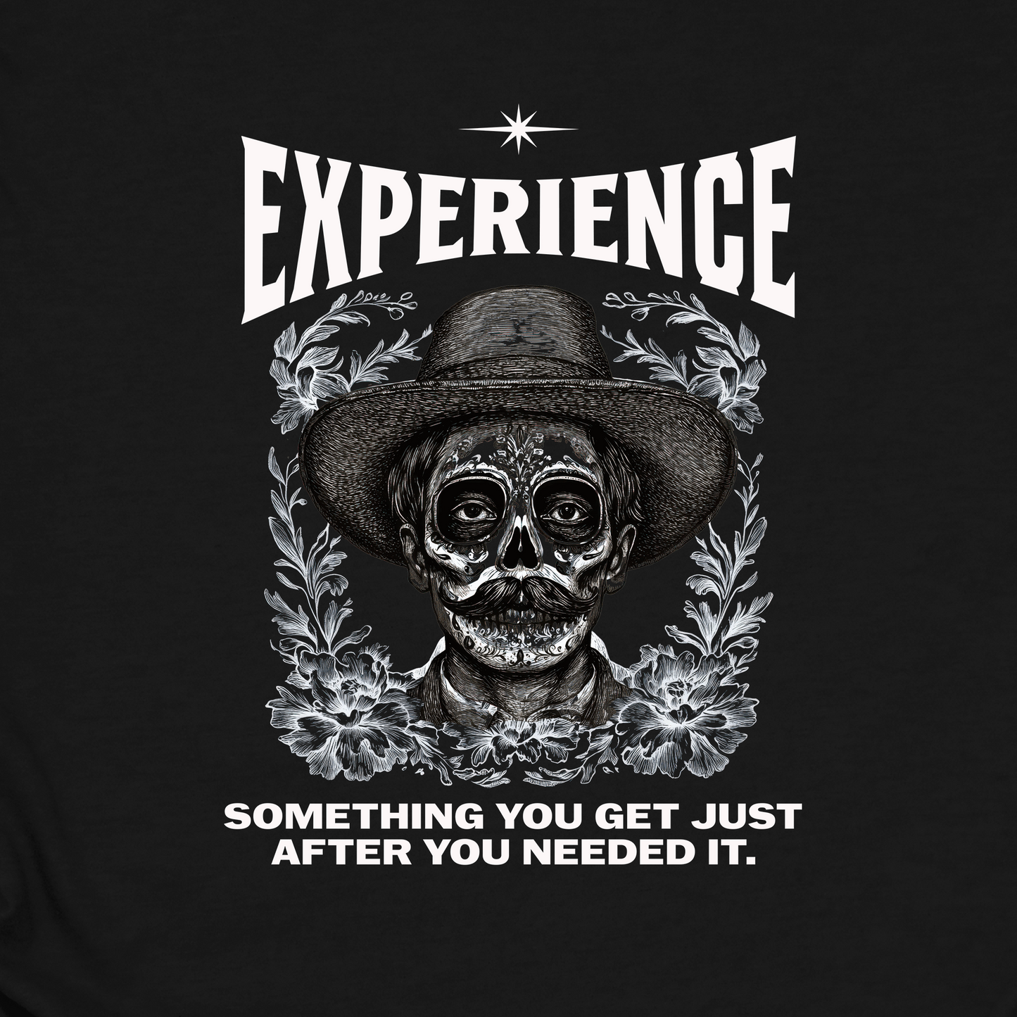Experience Shirt Funny Skull Quote Tee Something You Get Too Late Humor Graphic T-Shirt