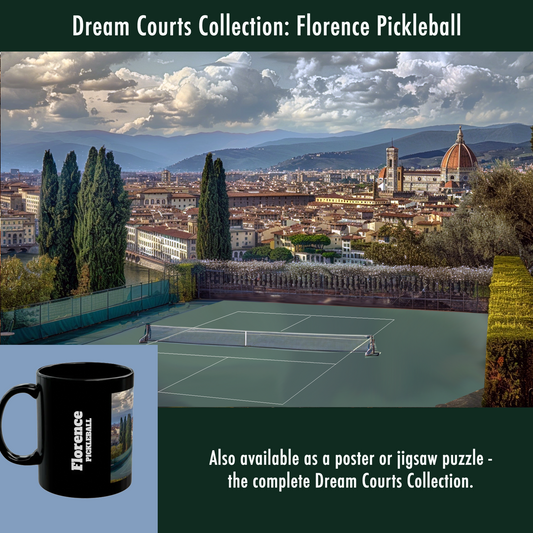 Pickleball Gifts — Florence Dream Court Mug, Duomo & Tuscan Skyline