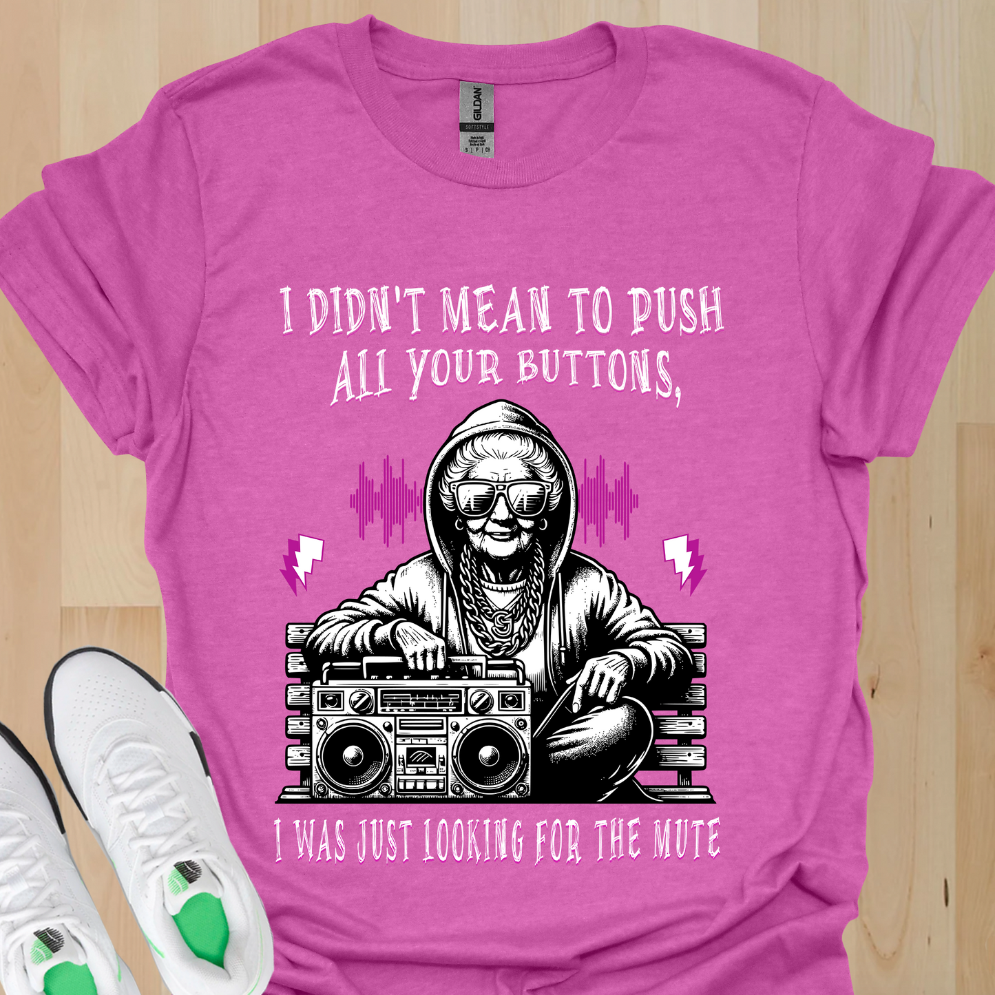 Push All Your Buttons Shirt Funny Retro Music Tee Vintage Humor Graphic T-Shirt
