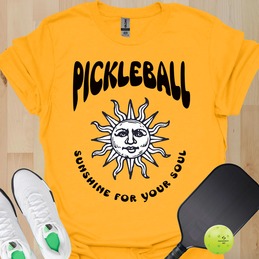 Pickleball Sunshine Shirt – Funny Pickleball Tee with Vintage Sun Graphic