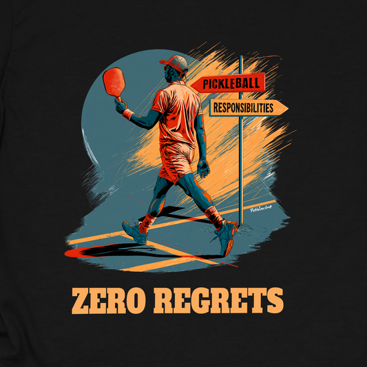 Zero Regrets Pickleball Shirt for Men — Funny Pickleball Gift — Men's Pickleball Tee